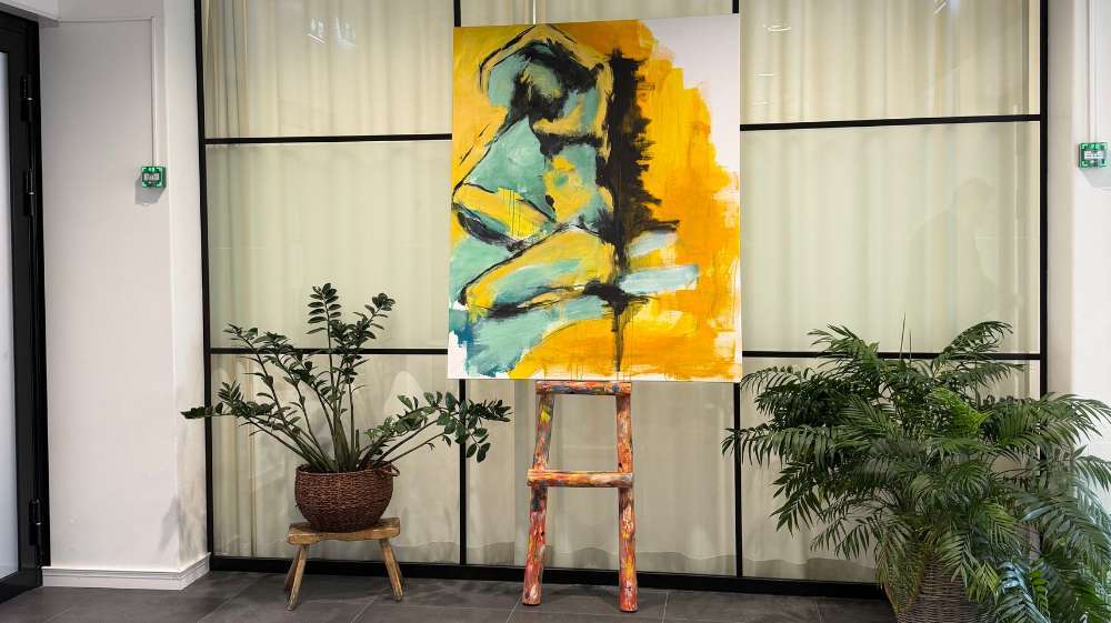 Minna Kristina's work in the Kampi office